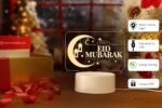 AICA Ramadan Mubarak Led Lamp | Eid Decoration Items for Home Office D�cor, Gift Ideas for Wife Women Family Friends, Ramazan Islamic Gifts. (Eid Mubarak Lamp) - Image 4