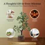 Green Aventurine Crystal Wooden Tree | Natural Luck & Prosperity Gemstone Bonsai with Wooden Base | Crystal Tree for Positive Energy | Good Luck Tree - Image 5