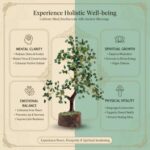 Green Aventurine Crystal Wooden Tree | Natural Luck & Prosperity Gemstone Bonsai with Wooden Base | Crystal Tree for Positive Energy | Good Luck Tree - Image 6