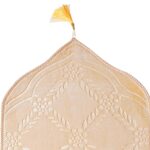 MYADDICTION Prayer Rug Soft Turkish Portable Muslim Prayer Mat for Adults Men Women Kids Beige - Image 3