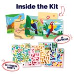 BeginBird Sticker By Number DIY Art Activity Zoo Animals,Craft Kits & Supplies, Mess-Free Fun For Kids,Unicorns and Princesses,10 Magical Artworks, 500+ Stickers ,Art & Craft Kit,Travel Toys,Gifts for Boys & Girls Ages 5, 6, 7,8,9,10,12 - Image 5