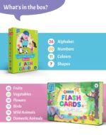 Flash Cards for Kids 2+ Years | 160 Non-Tearable Flash Cards Set | Alphabet, Numbers, Animals, Fruits, Vegetables, Flowers and Birds | Educational Toys for Toddlers and Preschool Learning - Image 3