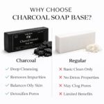 Lume & Co.™ Charcoal Soap Base 1Kg Bar | Activated Charcoal Melt & Pour Glycerin Soap Base | Unscented, SLS Free, Paraben Free | Handmade Soaps for Face & Body - Image 4