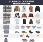 Nylon 8 Pcs Travel Organizer Pouch Packing Cubes For Clothes Space Savers Bags Cosmetics/Underwear/Socks/Shoes Toiletry Bag Laundry Organiser (gray) - Image 4