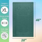Sacred Artisans Prayer Mat with Thick, Padded, Plush Foam | Soft Velvet Muslim Prayer Rug for Salah & Islamic Gift for Ramadan, Eid, Hajj or Travel (Paradise Green) - Image 4