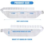 Ihram Belt for Men Hajj Umrah - Adjustable Ihram Money Belt with Pockets Hajj Belt Fashion Waist Packs Umrah Essentials Free-Size, White, One Size, Style B - Image 4