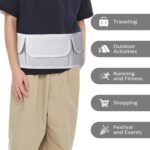 Ihram Belt for Men Hajj Umrah - Adjustable Ihram Money Belt with Pockets Hajj Belt Fashion Waist Packs Umrah Essentials Free-Size, White, One Size, Style B - Image 7