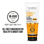Dr. Sheth's Ceramide & Vitamin C Oil-Free Sunscreen SPF 50+ PA++++ |In-Vivo Tested | For Healthy & Bright Skin | Lightweight & Non Greasy | For UVA/UVB & Blue Light & IR Protection | No white cast | For Oily Skin | For Men & Women | 50 g - Image 3