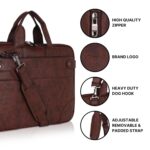 EXIM Laptop Bag for Men Office Use| Office Bag for Men| PU Leather Laptop Messenger Bag| Expandable Bottom Briefcase with Shoulder Strap| Fits Up to 15.6 Inch Laptop| Two-tone Brown Vintage-Style - Image 5