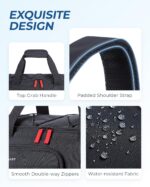 BAGSMART Gym Bag for Women & Men, Sports Travel Duffel Backpack with Shoe Compartment Laptop Compartment, Water Resistant Carry On Weekender Bag for Airplane, Black, 63L-Large, Travel - Image 6