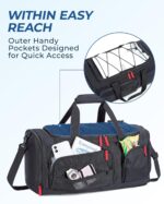 BAGSMART Gym Bag for Women & Men, Sports Travel Duffel Backpack with Shoe Compartment Laptop Compartment, Water Resistant Carry On Weekender Bag for Airplane, Black, 63L-Large, Travel - Image 8