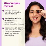 The Plant Fix Plix Jamun Active Acne Range With Cleanser, 2% Salicylic Acid Serum, Smoothie Moisturizer, & Toner l Reduces Active Acne l Detoxifies The Skin l Soothes Redness l All Skin Types - Image 5