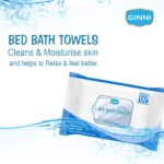 GINNI Hygiene Bed Bath Towel Big Wet Wipes For Adults, Patients & Baby Wet Wipes & Refreshing Sponge Bath (10 Pulls/Pack) (Pack of 5) - Image 6