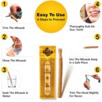 Pack of 12 Miswak Sticks Natural Toothbrush for Teeth Whitening, Oral Health & Fresh Breath, Siwak Stick Organic Wooden Vacuum Sealed Tooth Brush, Miswak Sticks for Teeth مسواك - Image 9