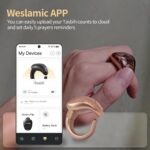 Zikr Smart Ring,Adjustable Ring Finger Counter, Tasbeeh Counters, Prayer Direction Indicator Guide,5 Azan Alarm Clock, APP Support Eid al-Fitr Eid al-Adha Ramadan Gift for Muslims (Pink) - Image 4