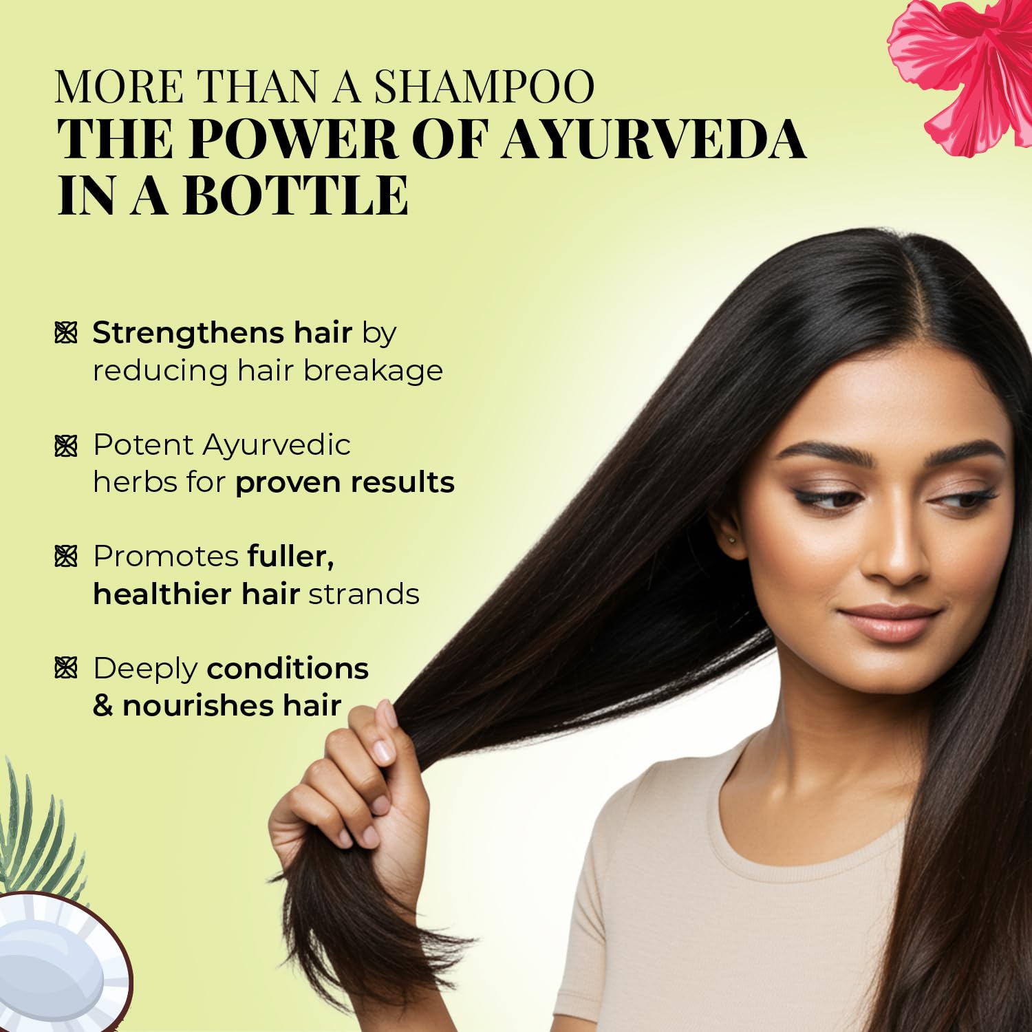 Just Herbs Castor and Black Onion Seed Sulfate Free Shampoo Reduce Hairfall,Hair Loss For Dry and Frizzy, Normal Hair Types Men & Women - 200ml - Image 4