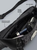 The Souled Store Marvel Punisher Utility Gear Fanny Pack Crossbody Sling Bag 4L Spacious Durable PU with Adjustable Strap Travel Daily Use Waist Bag for Men and Women - Image 3