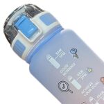 1.1L Motivational Water Bottle with Time Marker for Fitness Gym Blue| Sports Equipment | Outdoor Sports Gear | Exercise Gear - Image 4