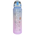 1.1L Motivational Water Bottle with Time Marker for Fitness Gym Blue| Sports Equipment | Outdoor Sports Gear | Exercise Gear - Image 5