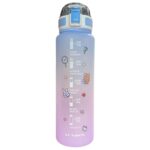 1.1L Motivational Water Bottle with Time Marker for Fitness Gym Blue| Sports Equipment | Outdoor Sports Gear | Exercise Gear - Image 6