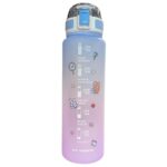 1.1L Motivational Water Bottle with Time Marker for Fitness Gym Blue| Sports Equipment | Outdoor Sports Gear | Exercise Gear - Image 7