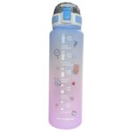 1.1L Motivational Water Bottle with Time Marker for Fitness Gym Blue| Sports Equipment | Outdoor Sports Gear | Exercise Gear - Image 8