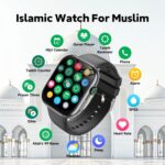 Upgraded 10" Digital Azan Clock with Islamic Quran Watch Set for Muslim, Prayer Time Reminders, 114 Full Quran Audio, Islamic Wallpapers, 99 Names of Allah,Islamic Art, for Daily Use - Image 4