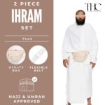 Men's Ihram for Hajj & Umrah - Sweat Absorbent, Comfortable, Fully Opaque, 2-Piece Towel Set, Ehram Ahram 110 x 210cm, Ideal for Muslim Men - Image 3