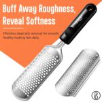 Beauté Secrets Essentials Pedicure Foot File Callus Remover, Foot Scrubber Removes Hard Skin, Can Be Used On Both Dry And Wet Feet, Foot Rasp (Black) - Image 3