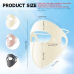 SANNIDHI® 3Pcs Full Face Mask for Sun Protection, 3D Face Cover for Women, UPF 50+ Summer Face Mask for Women, Breathable Ice Silk Cooling Sun UV Face Mask for Biking, Driving (Reusable) - Image 3