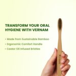 Vernam Orion Bamboo Toothbrush | Biodegradable | Soft Bristles| Plastic-Free Soft Toothbrush | Manual Toothbrush for Adults - Sustainable and Gentle Oral Care | Pack of 1 | 3 Brushes - Image 6
