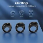 Smart Tasbih Zikr Ring, 18mm 20mm 22mm, Digital Tasbeeh Counter with LED Display, Rechargeable Muslim Prayer Timing Reminder - Image 4