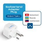 Ceptics India to Switzerland, Rwanda, Liechtenstein (Type J) Travel Adapter Plug - CE Certified - RoHS Compliant (GP-11A) - Image 3