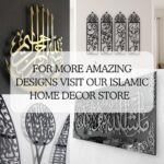 Herrlich Homes Islamichomedecor.In Bismillah Islamic Wall Art For Livingroom|Islamic Metal Wall Decor Gift For Muslims|Arabic Wall Calligraphy|50 X 27 Cm|Gold - Image 5