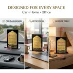 Premium Islamic Car Dua Standee - Safar Ki Dua for Dashboard | Acrylic Engraved Travel Prayer | Elegant Muslim Car Decor & Gift (9cm x 7cm) | Black and Gold - Image 5