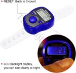 Digital Tasbeeh Hand Tally Counter Finger Ring Digital Counting Machine Counter Tasbeeh & Jaap mala for Counting Purpose with LED (Blue) - Image 3