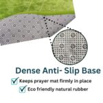 Petals Dreams Janamaz Prayer Mat, Soft, Thick, Anti Skid Base, Large (4x2.5 feet) (Light Green-S) - Image 4