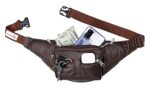 K London Genuine Leather Waist Bag for Men & Women | Brown Travel Pouch, Passport Holder & Fanny Pack | Multi Pocket Utility Belt Bag with Adjustable Strap for Travel & Daily Use (268_Brown) - Image 4