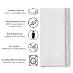 Premium Men's Ihram Set for Hajj & Umrah - 2-Piece White Non Stitched 100% Cotton Towels | Ehram Ahram | Lightweight, Breathable & Comfortable | Reusable | Shariah Compliant - Image 8
