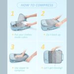 Tressential Compression Packing Cubes | 4 Set Travel Luggage Organizer Cubes for Travel, Expandable Luggage Suitcase Organizer, Lightweight Packing Organizers (Polyester, 4 Piece Set, Blue) - Image 3