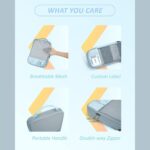 Tressential Compression Packing Cubes | 4 Set Travel Luggage Organizer Cubes for Travel, Expandable Luggage Suitcase Organizer, Lightweight Packing Organizers (Polyester, 4 Piece Set, Blue) - Image 4