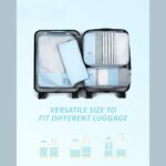 Tressential Compression Packing Cubes | 4 Set Travel Luggage Organizer Cubes for Travel, Expandable Luggage Suitcase Organizer, Lightweight Packing Organizers (Polyester, 4 Piece Set, Blue) - Image 5