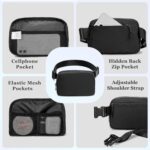 Fanny Packs for Women Men, Fashion Belt Bag Adjustable Mini Crossbody Waist Bag for Running, Hiking and Travel, Black, Casual - Image 5