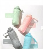 Portable Silicone Water Bottle -600 ML (Grey) - Image 5