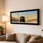 PAINTINGMANTRA Makka Madina Kaaba Islamic Arabic Wall Art Framed Luxury Paintings for Home Decoration, Living room, Bedroom and Office Decoration (99x38 CM) - Image 3