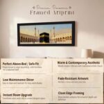 PAINTINGMANTRA Makka Madina Kaaba Islamic Arabic Wall Art Framed Luxury Paintings for Home Decoration, Living room, Bedroom and Office Decoration (99x38 CM) - Image 5