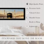 PAINTINGMANTRA Makka Madina Kaaba Islamic Arabic Wall Art Framed Luxury Paintings for Home Decoration, Living room, Bedroom and Office Decoration (99x38 CM) - Image 6