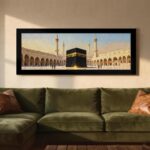 PAINTINGMANTRA Makka Madina Kaaba Islamic Arabic Wall Art Framed Luxury Paintings for Home Decoration, Living room, Bedroom and Office Decoration (99x38 CM) - Image 7