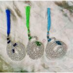 Islamic Prayer Crystal Beads Tasbeeh with Silk Tassel, Skyblue Green Nevy Blue Color For Dhikar Best Gift of Hajj Umrah, Ramadan as Sadqa-e-Jariya Set of 3 - Image 4