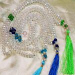 Islamic Prayer Crystal Beads Tasbeeh with Silk Tassel, Skyblue Green Nevy Blue Color For Dhikar Best Gift of Hajj Umrah, Ramadan as Sadqa-e-Jariya Set of 3 - Image 6